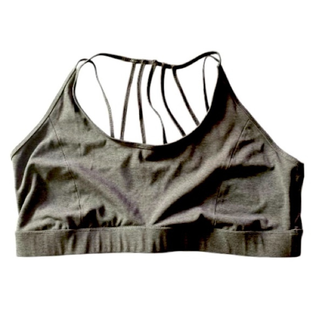 JUST FAB-ACTIVE-CHARCOAL GRAY SPIRTS BRA-SIZE 3X